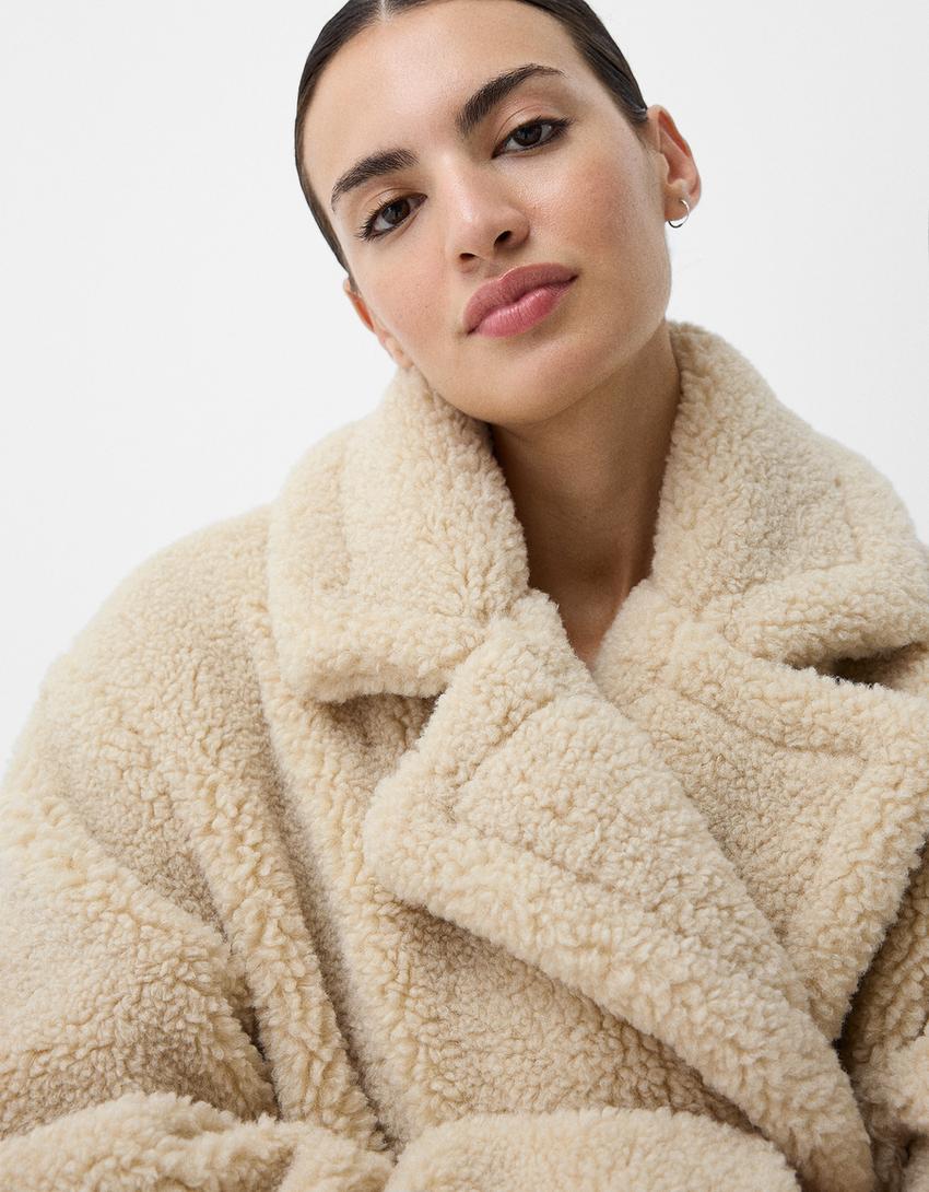 Christina | Oversized  Two row Teddy jacket