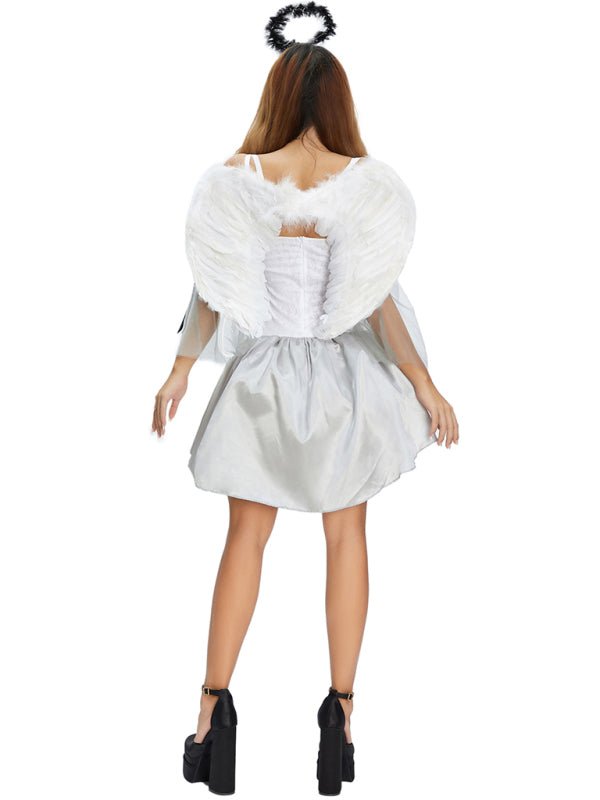 Christine | Dark Angel Costume With Wings Mini Dress