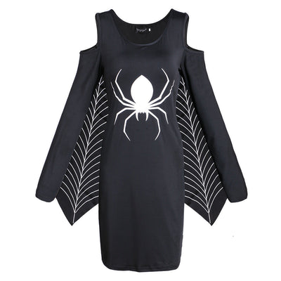 Christine | Gothic Spider Halloween Mini Dress