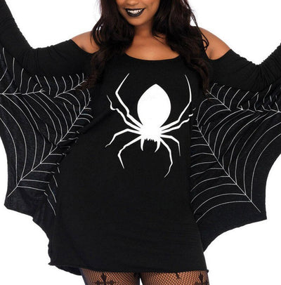 Christine | Gothic Spider Halloween Mini Dress
