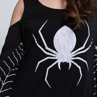 Christine | Gothic Spider Halloween Mini Dress