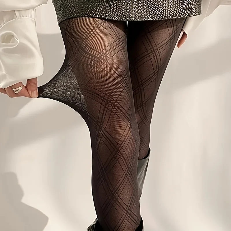 Christine | Vintage style diamond pattern tights