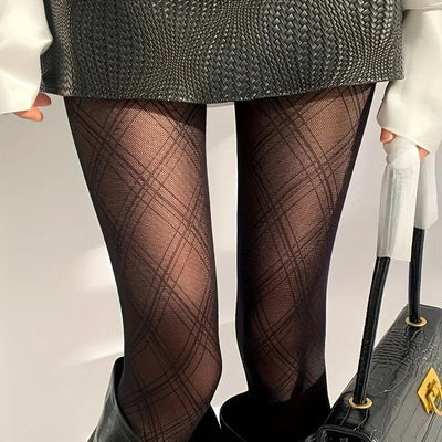 Christine | Vintage style diamond pattern tights
