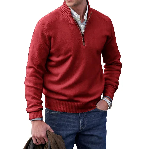 Adrian | Cashmere zip-up sweater