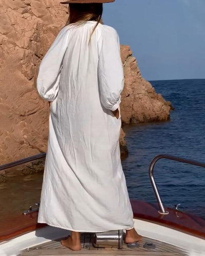 Christmas in | Light maxi dress in the shirt style