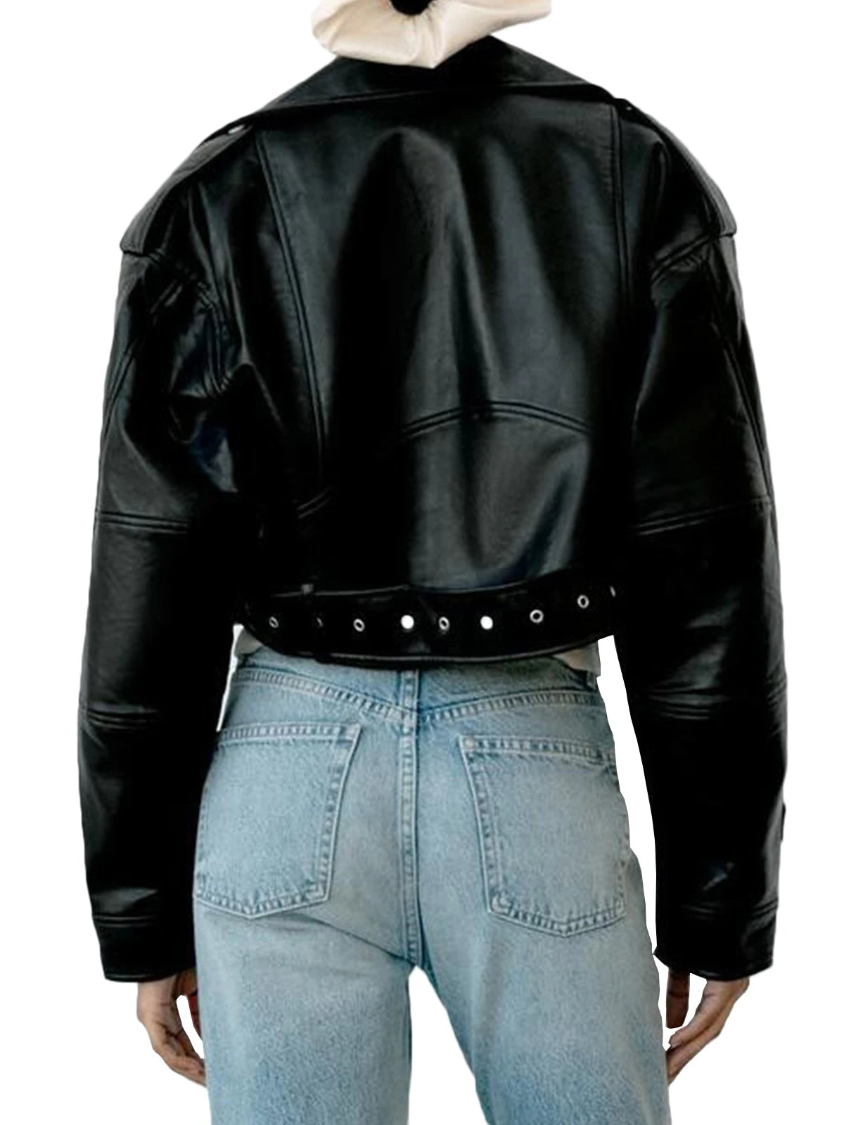Claudia | Classic imitation leather jacket