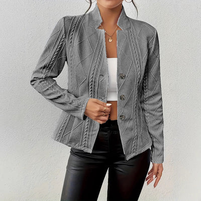 Francesca | Modern stand collar classic Blazer