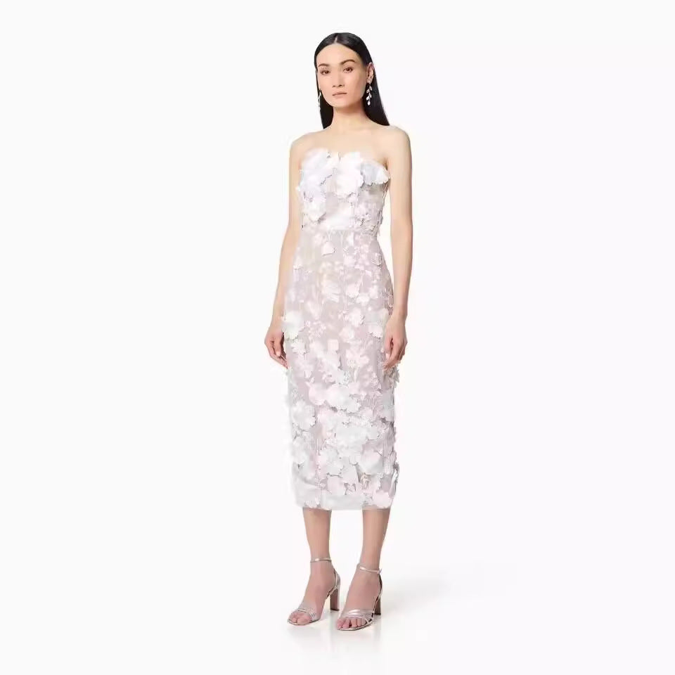 Daniela | Elegant festive midi party dress