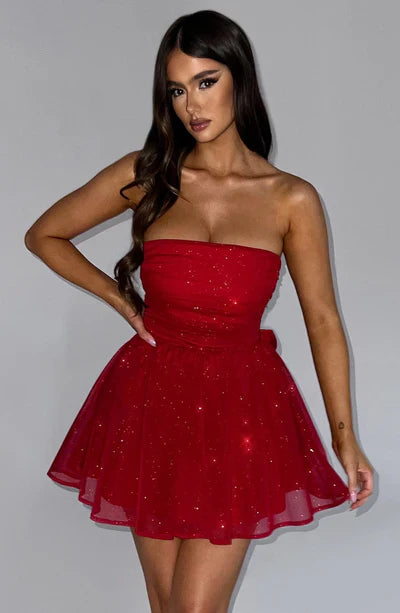 Daniela | Festive bustier mini dress