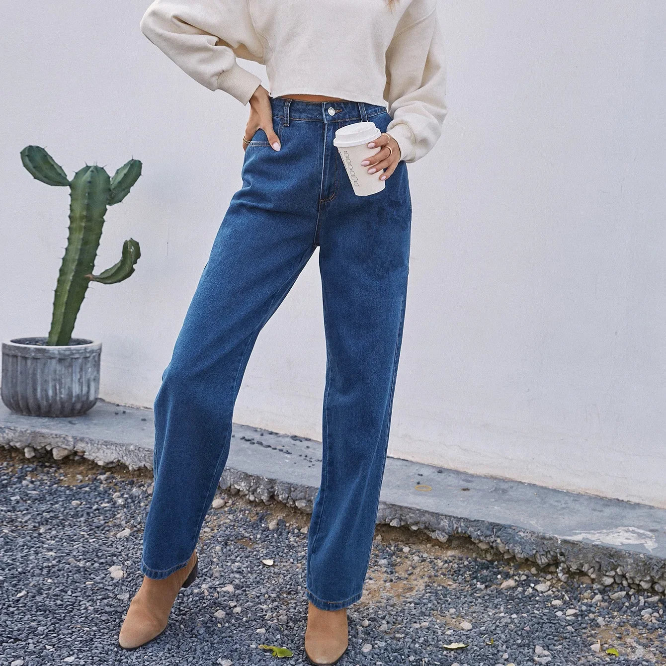 Daria | Dark High Waisted Mom Jeans