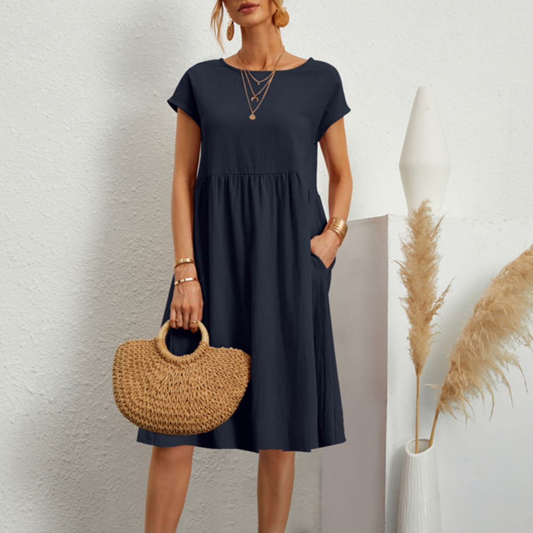 Sophia | Comfortable Short Sleeve Dress