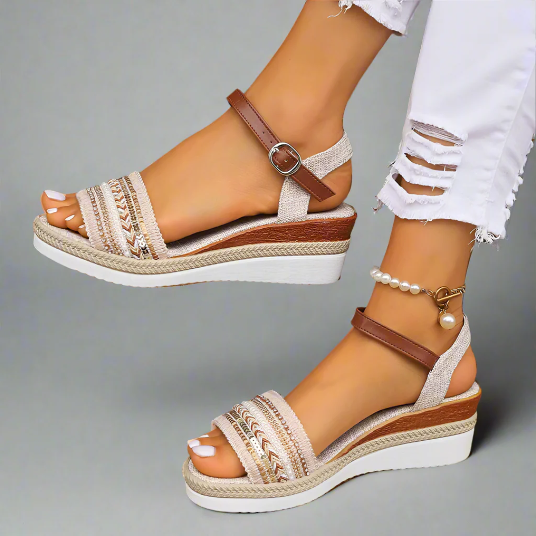 Emily | Braided Design and Adjustable Straps Sandals