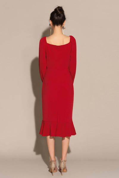 Lilian | Long Sleeve Midi Dress