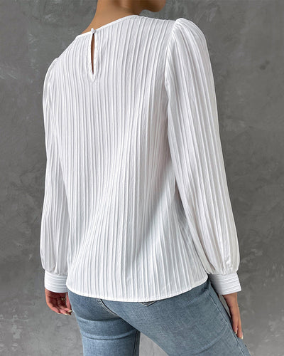 Lena | Elegant Round Neck Long Sleeve Top