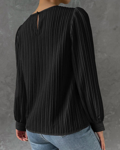 Lena | Elegant Round Neck Long Sleeve Top
