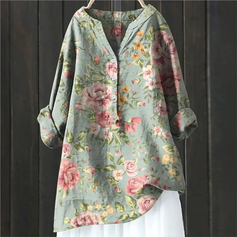 Marie | Plus Size Floral Summer Blouse