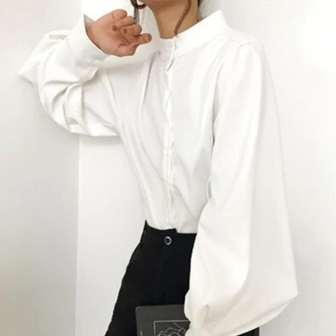 Franziska | Comfortable elegant puff sleeve blouse