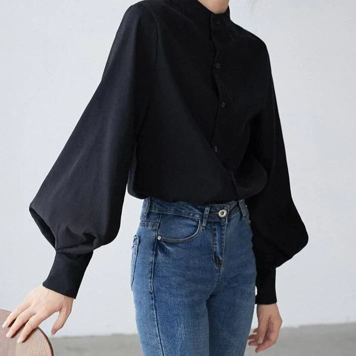 Franziska | Comfortable elegant puff sleeve blouse