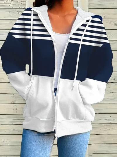 Stella | Fresh Stripes Casual Hoodie