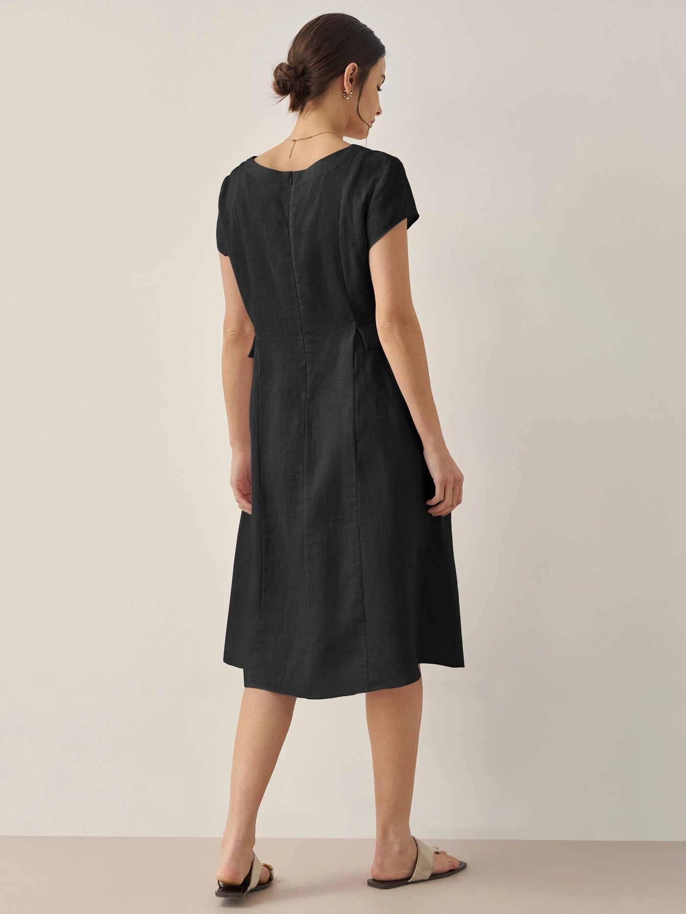 Greta | Midi Summer Dress With V-Neckline