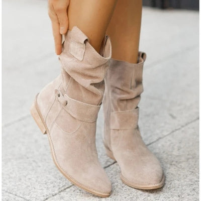 Sofia | Suede Zip Boots