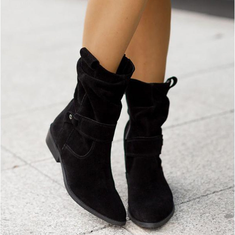 Sofia | Suede Zip Boots