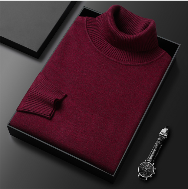 Variant image for Men’s Cashmere Cotton Turtleneck Sweater – Elegant Comfort, Versatile Fit-49