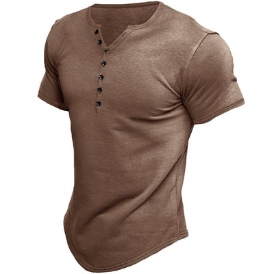 Austin | Half-Button Placket Slim Fit T-Shirt