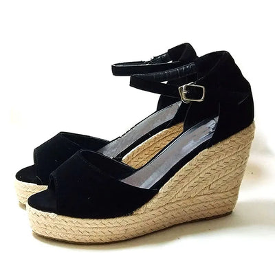 Evelyn | Wedge Sandals for Women - Chic Peep Toe Wedge Heels-4