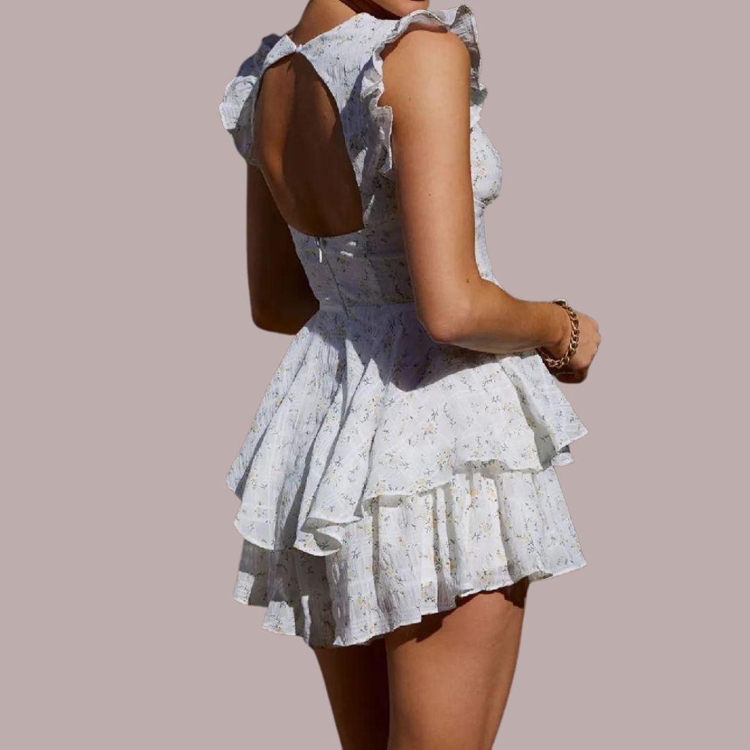 Heidi | Eyelet embroidery mini dress