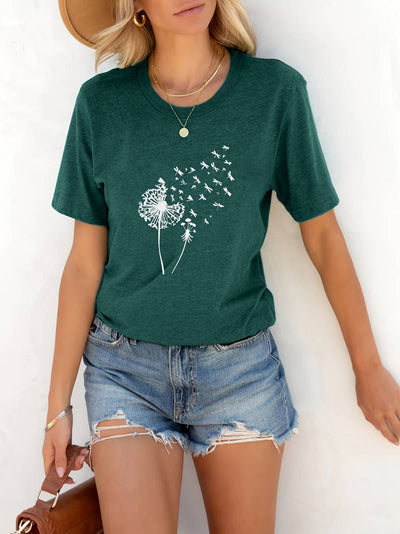 Vanessa | Casual Graphic Dandelion Print T shirt