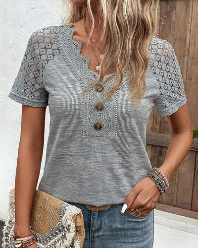 Stephanie | Lightweight Chic Lace T Shirt