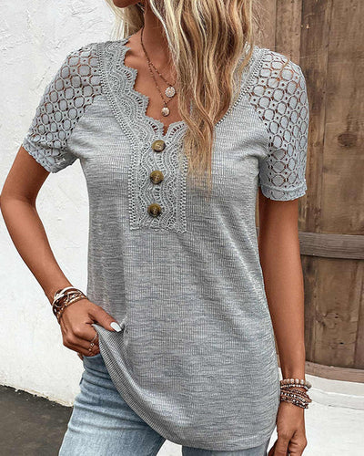 Stephanie | Lightweight Chic Lace T Shirt