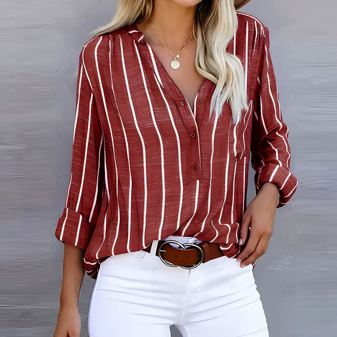 Lena | Elegant and Comfortable Striped Blouse
