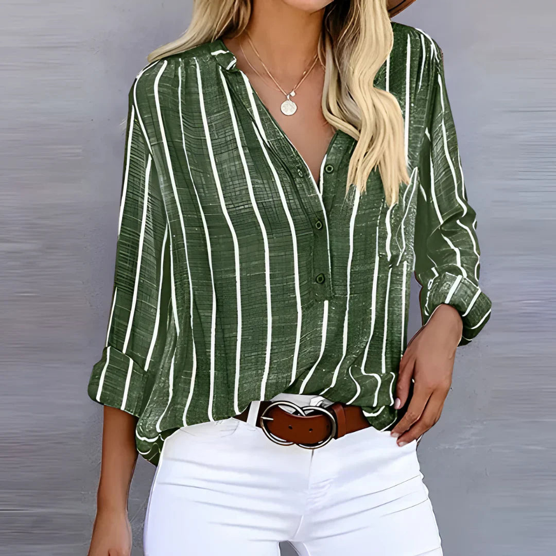 Lena | Elegant and Comfortable Striped Blouse