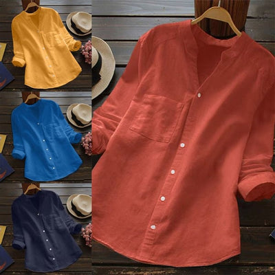 Christina | Casual Comfort Cotton Blend Shirt