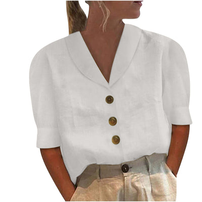 Stephanie | Traditional Collar and Button Placket Blouse