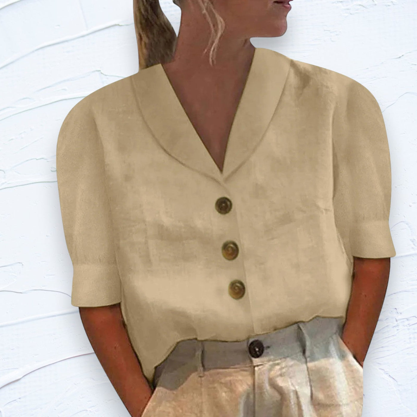 Stephanie | Traditional Collar and Button Placket Blouse