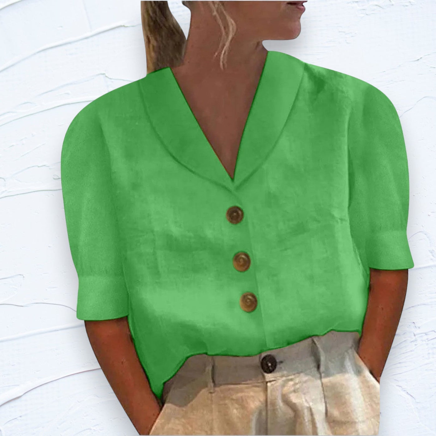 Stephanie | Traditional Collar and Button Placket Blouse