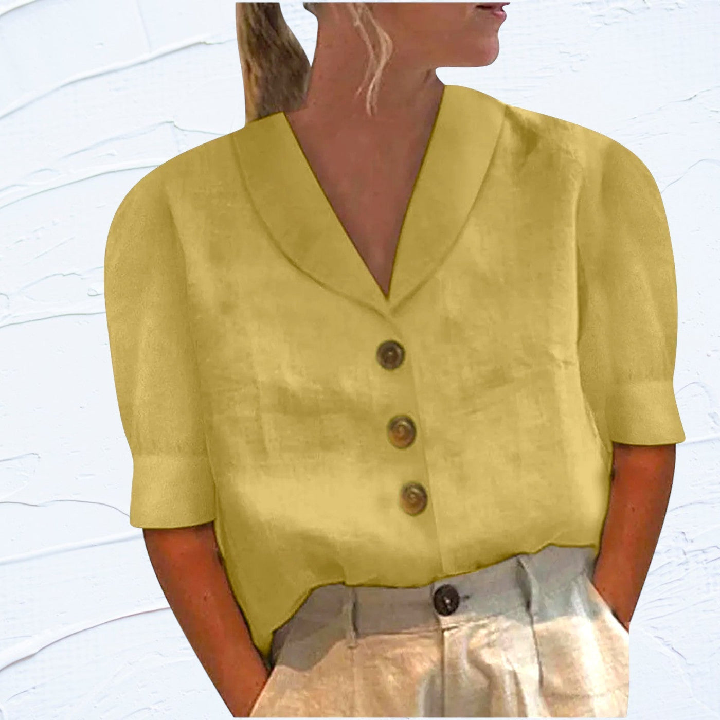 Stephanie | Traditional Collar and Button Placket Blouse