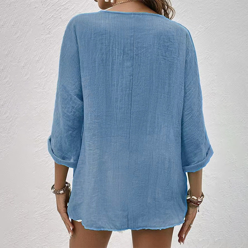 Katharina | Relaxed Casual V Neck T Shirt