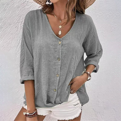 Katharina | Relaxed Casual V Neck T Shirt