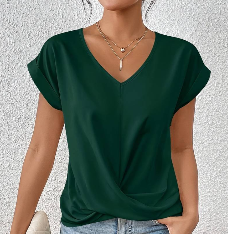 Melanie | Elegant and Comfortable V Neck Top