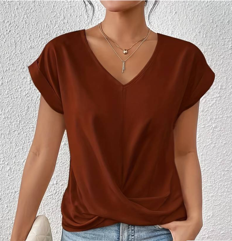Melanie | Elegant and Comfortable V Neck Top