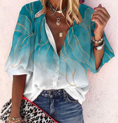Vanessa | Trendy Boho Casual V Neck Blouse