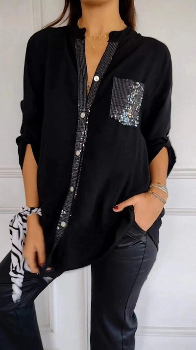 Kathrin | Womens Sequin Blouse