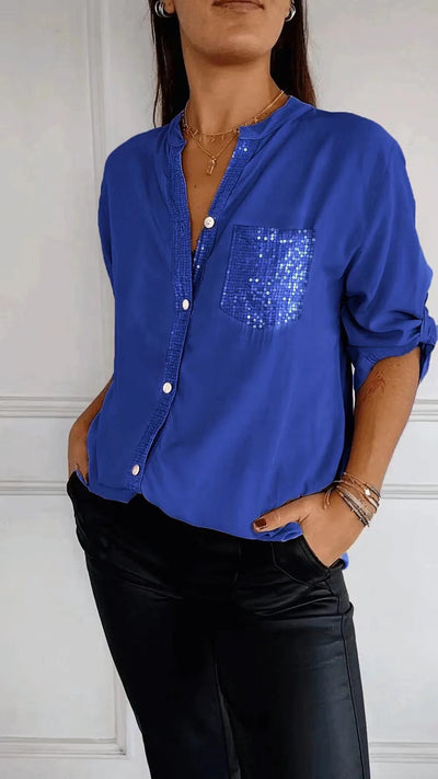 Kathrin | Womens Sequin Blouse