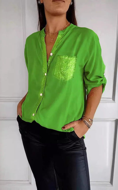 Kathrin | Womens Sequin Blouse
