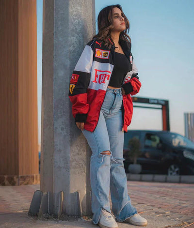 Abby | Sporty Style Ferrari Racer Jacket