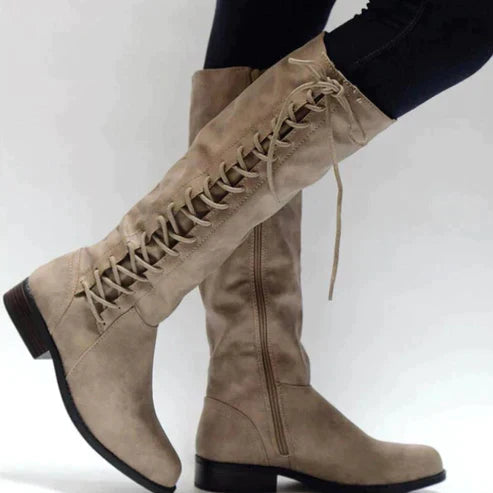Julia | Knee high lace up boots